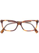 Fendi Eyewear Angular Glasses - Brown