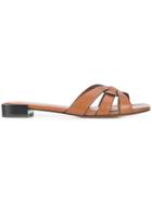 Lola Cruz Cut-out Detail Sandals - Brown