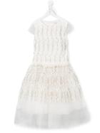 David Charles Kids Embroidered Flower Dress, Size: 14 Yrs, White