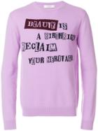 Valentino Intarsia Jumper - Pink & Purple