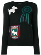 Moschino Dog Print Jumper - Black