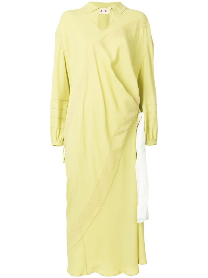 Marni Contrast Panel Dress - Yellow