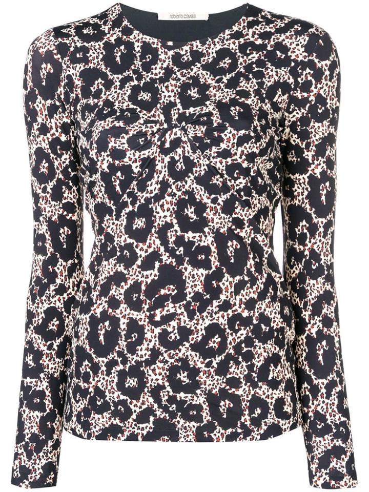 Roberto Cavalli Leopard Blouse - Black