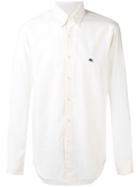 Etro - Embroidered Logo Shirt - Men - Cotton - 42, Nude/neutrals, Cotton