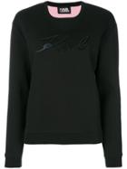 Karl Lagerfeld Plexi Karl Logo Sweatshirt - Black