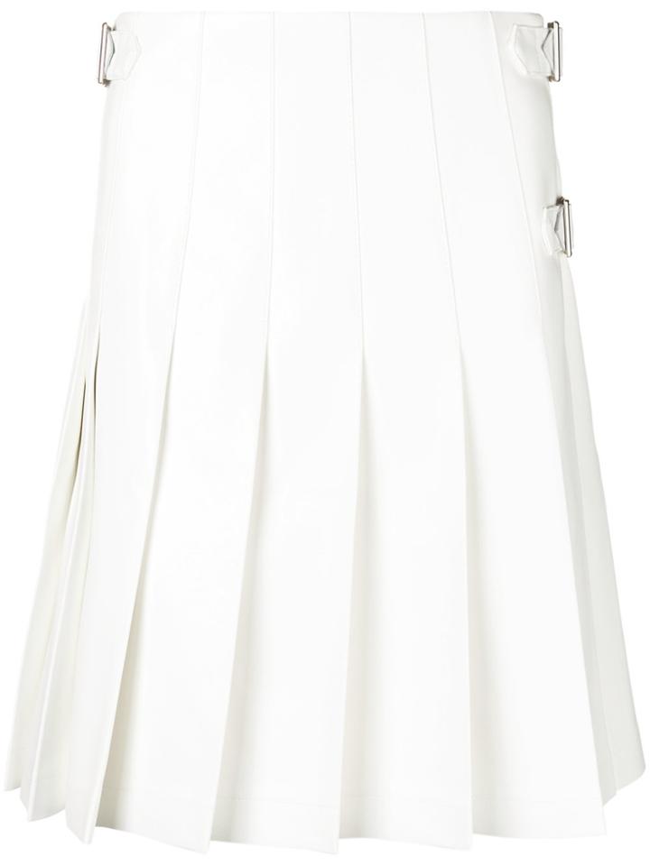 Comme Des Garçons Homme Plus Pleated Short Skirt - White