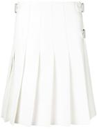 Comme Des Garçons Homme Plus Pleated Short Skirt - White