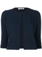D.exterior Cropped Sleeves Cardigan - Blue