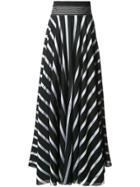 Dvf Diane Von Furstenberg Striped Handkerchief Skirt - Black