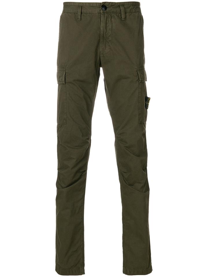 Stone Island Slim Fit Cargo Trousers - Green
