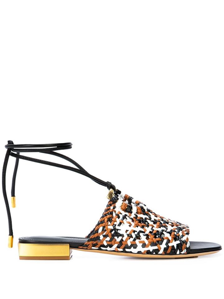 Salvatore Ferragamo Gancini Mirror-heel Sandals - Brown