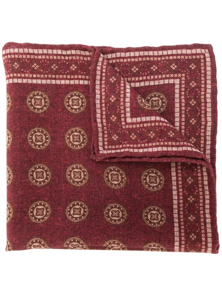 Brunello Cucinelli Patterned Pocket Square - Red