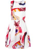 Msgm Serpent Print Dress, Women's, Size: 42, Polyester/silk