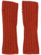 Holland & Holland Cashmere Knited Mittens - Red