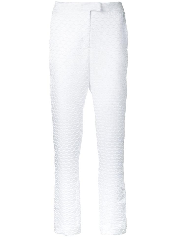 Pencil Trousers - Women - Silk Satin - S, White, Silk Satin, Juan Hernandez Daels