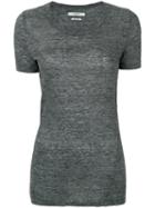 Isabel Marant Étoile - Scoop Neck T-shirt - Women - Linen/flax - M, Grey, Linen/flax