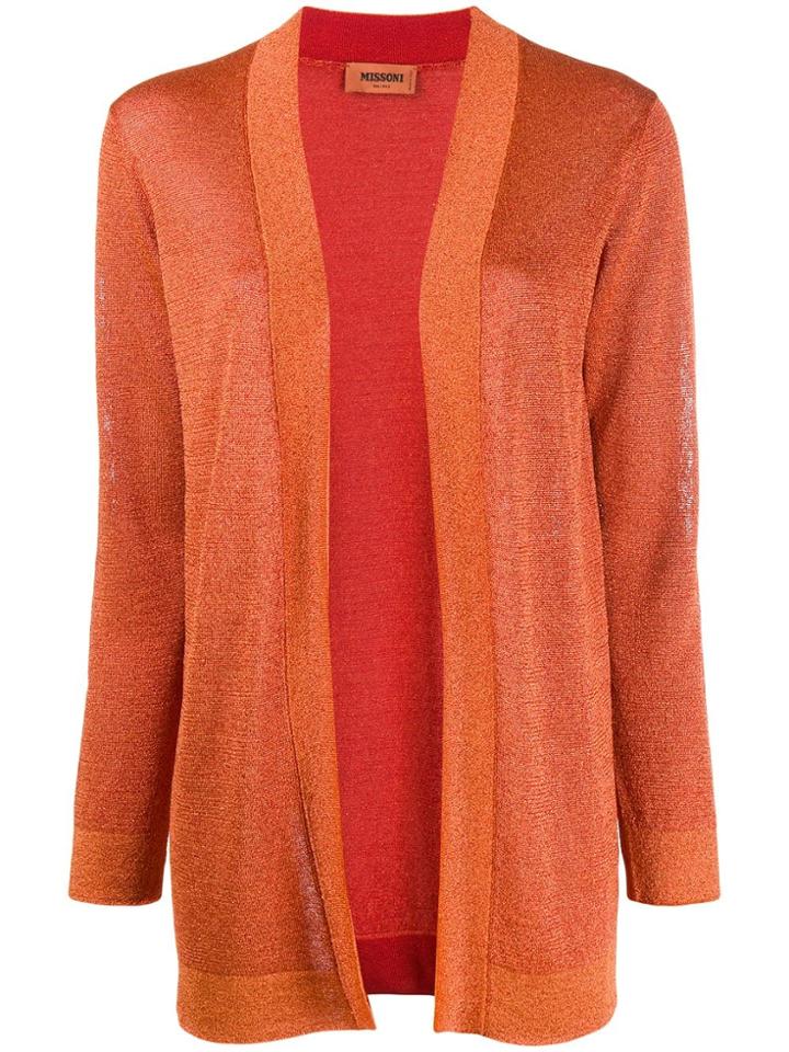 Missoni Open Front Cardigan - Orange