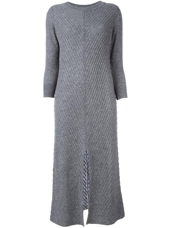Le Kasha Cashmere 'mali' Midi Dress - Grey