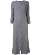 Le Kasha Cashmere 'mali' Midi Dress - Grey