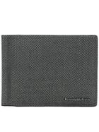 Ermenegildo Zegna Herringbone Bifold Cardholder - Black