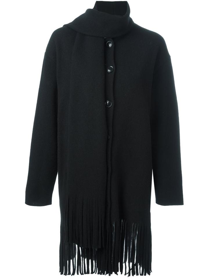 Boutique Moschino Scarf Fringed Oversized Jacket