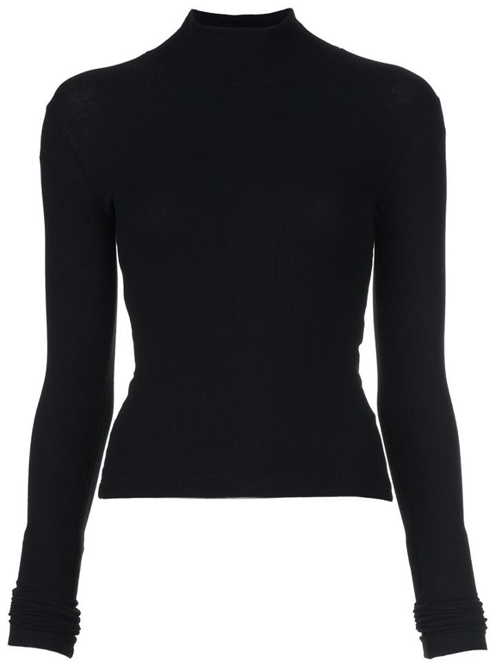 Getting Back To Square One High Neck Top, Women's, Size: Small, Black, Spandex/elastane/viscose