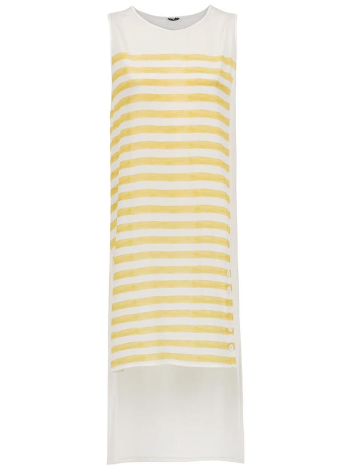 Tufi Duek Silk Striped Top - White