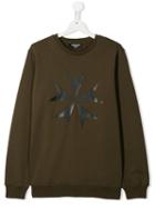Neil Barrett Kids Logo Print Sweatshirt - Green