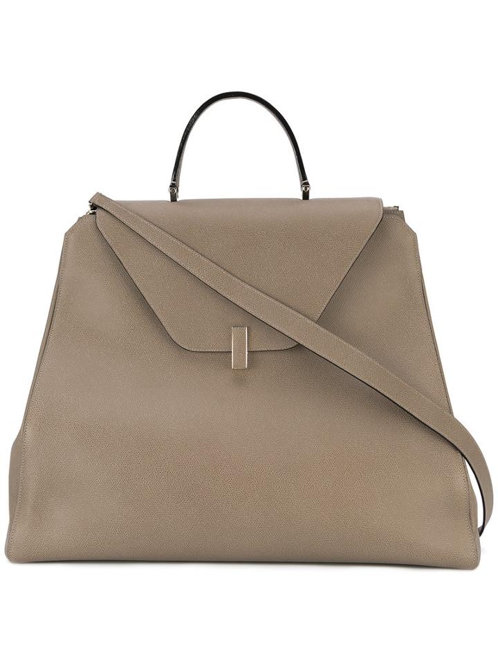 Valextra Oversized Tote, Women's, Nude/neutrals, Calf Leather