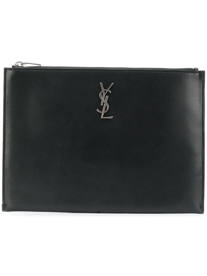 Saint Laurent Monogram Tablet Holder - Black