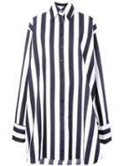 Marques'almeida - Striped Shirt - Women - Cotton - Xs, Women's, White, Cotton