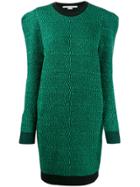 Stella Mccartney Padded-shoulder Jumper Dress - Green