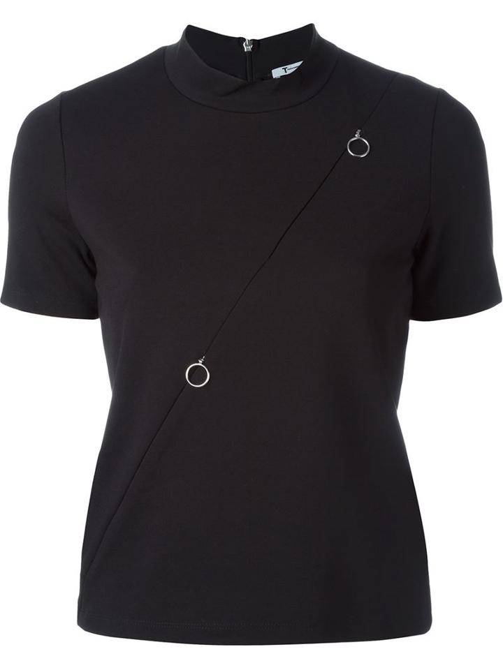 T By Alexander Wang Mock Neck Zipped T-shirt