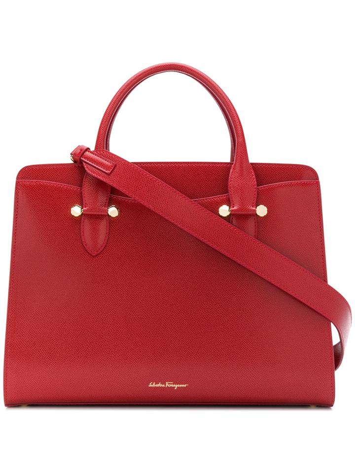 Salvatore Ferragamo Double Handle Bag - Red