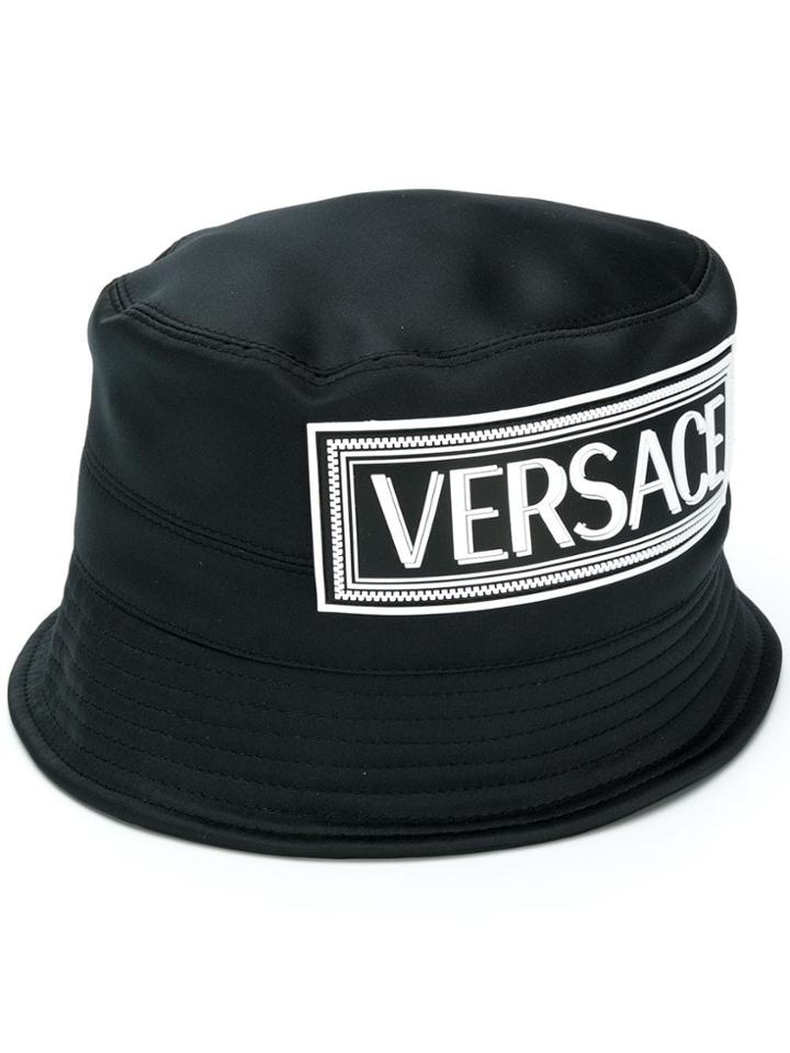 Versace 90s Logo Bucket Hat - Black