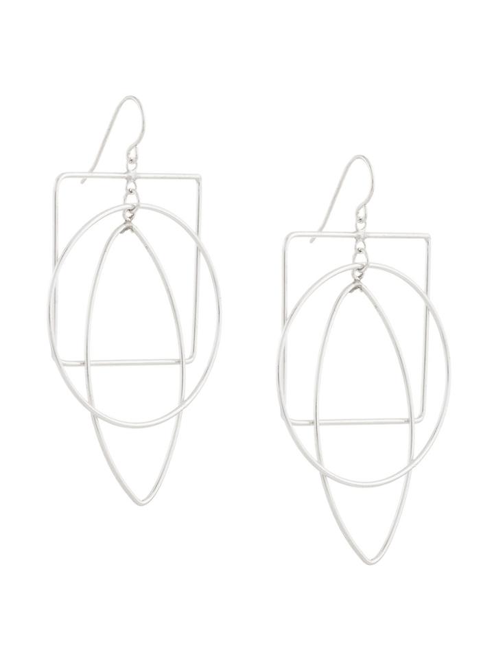 Petite Grand Abstraction Earrings - Metallic