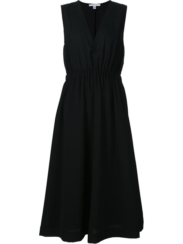 Carven V-neck Flared Dress