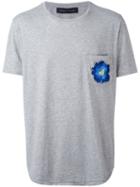 Christian Pellizzari - Floral-embroidered T-shirt - Men - Cotton - M, Grey, Cotton