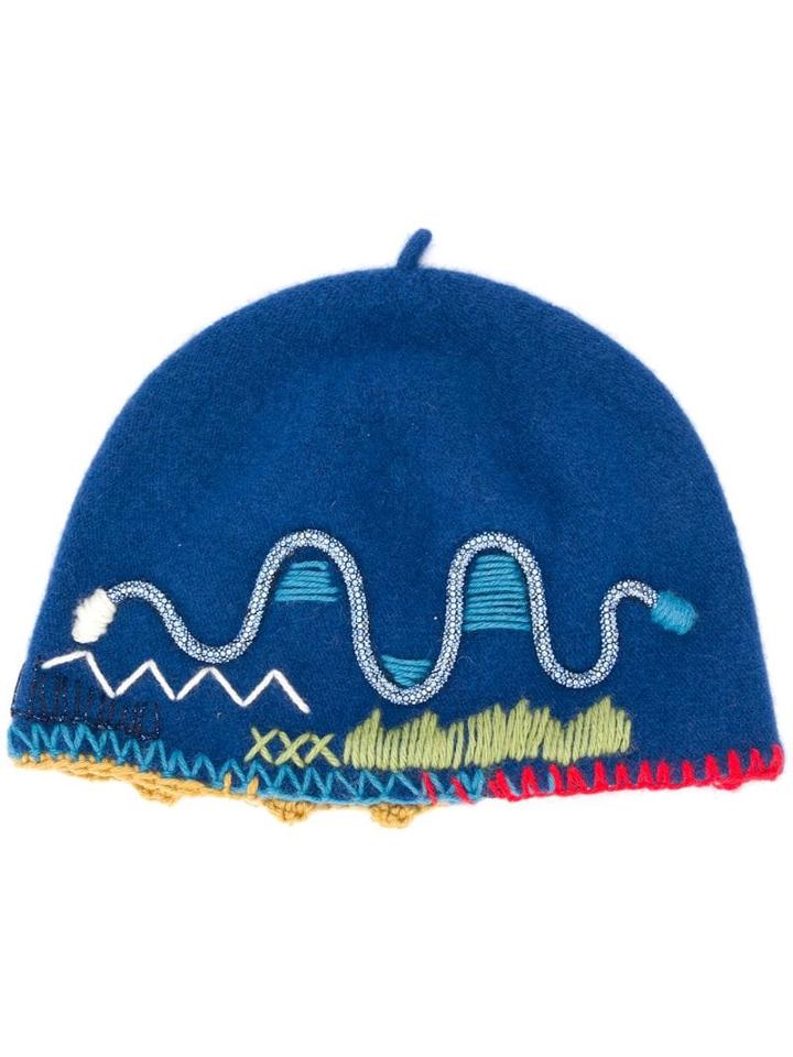 Le Chapeau Le Chapeau 5012 Bluette+blu Leather/fur/exotic