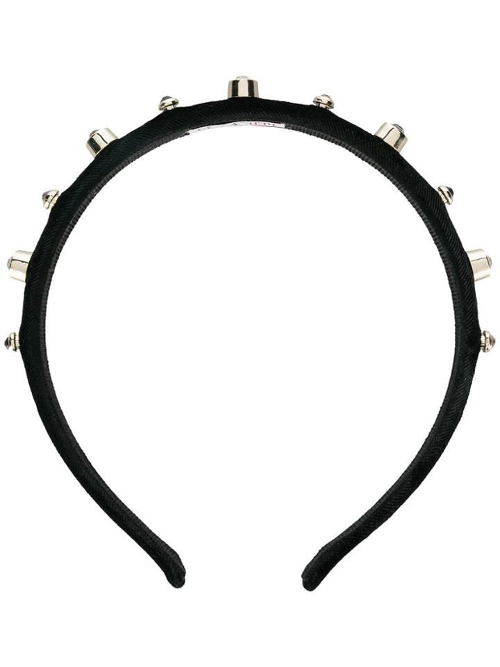 Red Valentino Stud Embellished Hairband - Black