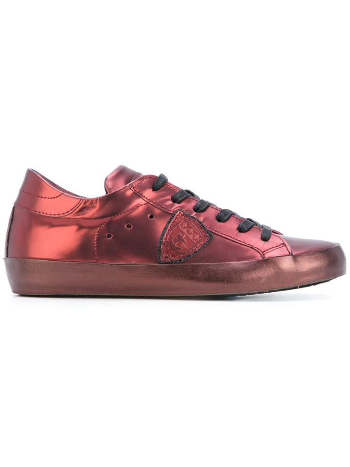 Philippe Model Metallic Effect Sneakers - Pink & Purple