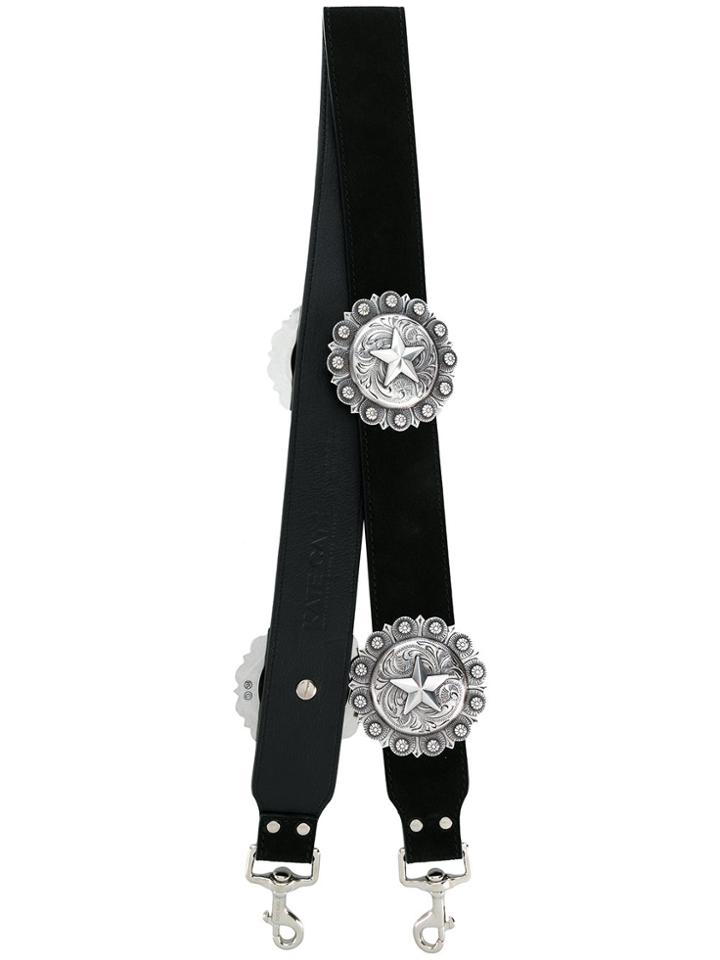 Kate Cate Regina Star Plaque Bag Strap - Black