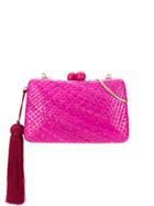 Serpui Mini Woven Clutch Bag - Pink
