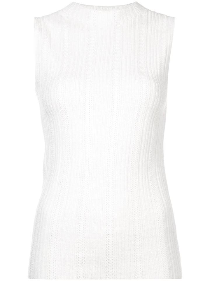Theory Sleeveless Knitted Top - White