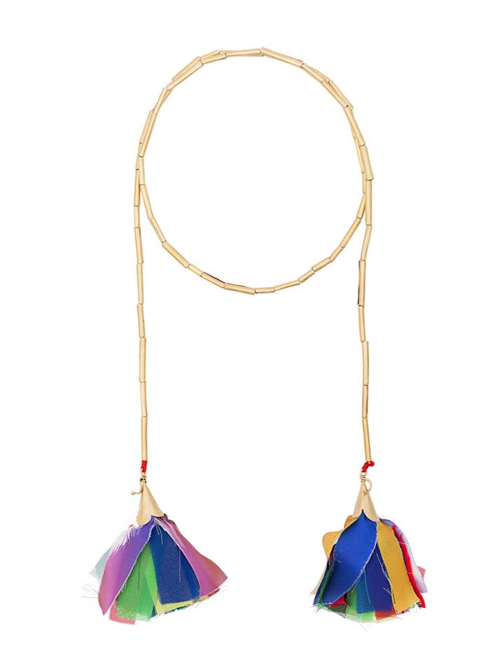 Katerina Makriyianni Silk Flower Necklace - Multicolour