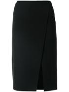 Versace Front Vent Wrap Skirt - Black
