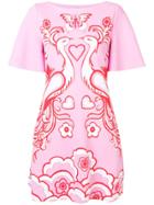 Valentino Phoenix Crepe De Chine Dress - Pink