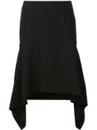 T By Alexander Wang Asymmetric Hem Skirt - Black