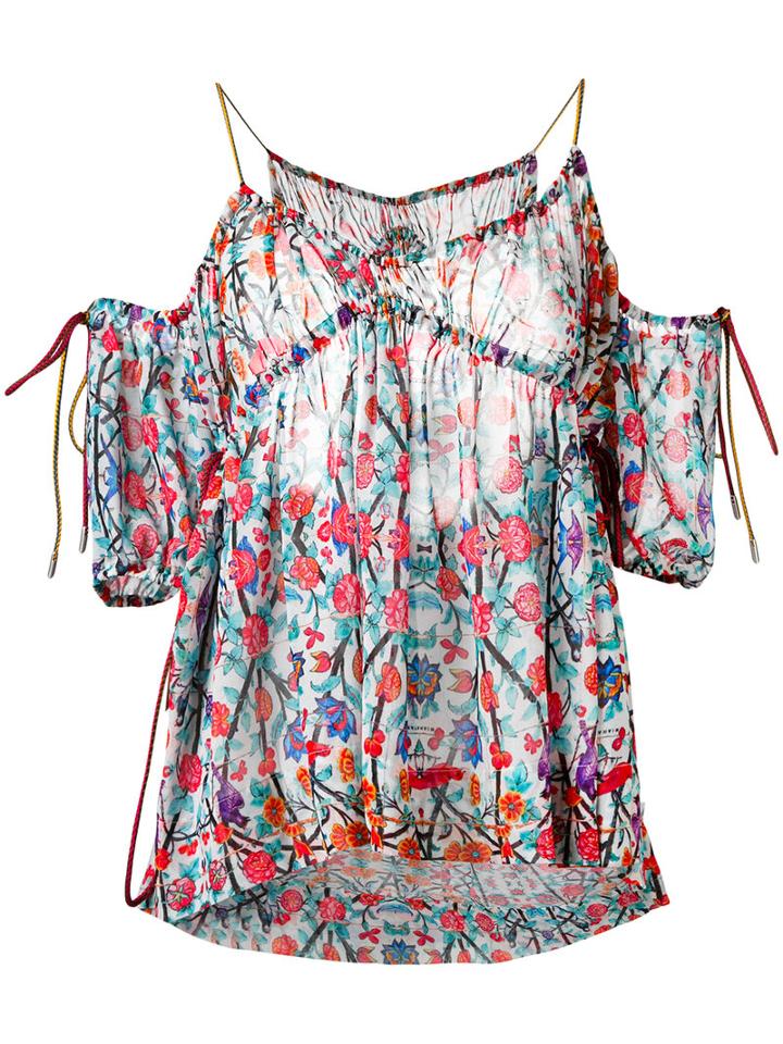 Miahatami - Floral Off-shoulder Blouse - Women - Polyester - 42, Polyester