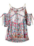 Miahatami - Floral Off-shoulder Blouse - Women - Polyester - 42, Polyester